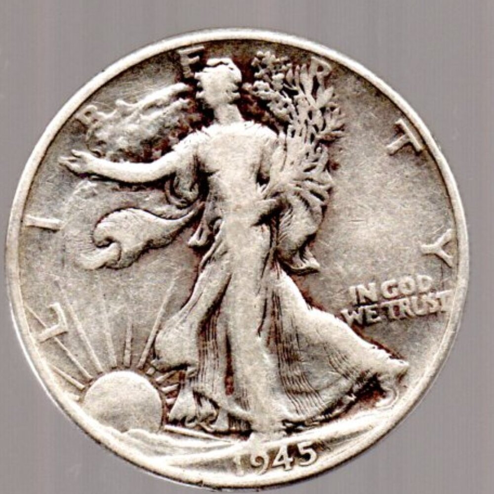 1945 Walking Liberty Half - 90% Silver - Excellent condition